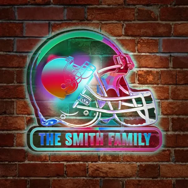 Cleveland Browns Colorfull Acrylic Wall Led Sign SPTCAWLS031