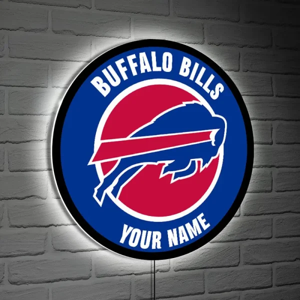 Buffalo Bills Round Acrylic Wall Led Sign SPTRAWLS013 - Image 2