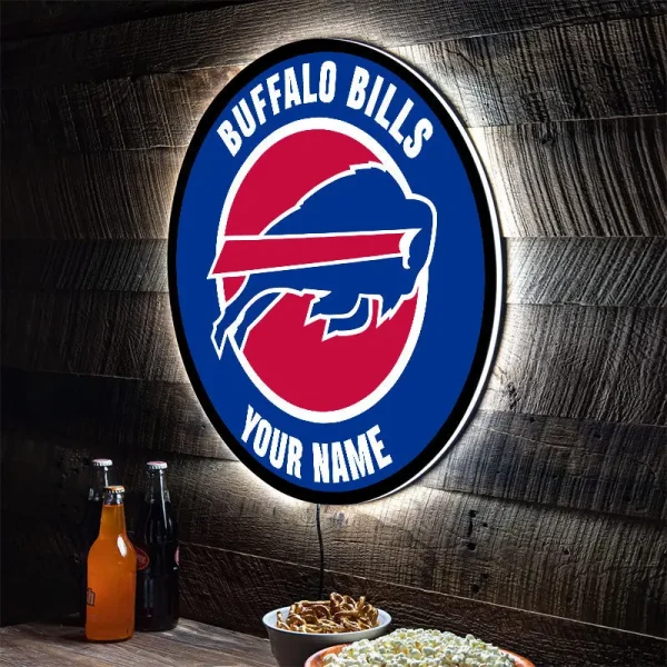 Buffalo Bills Round Acrylic Wall Led Sign SPTRAWLS013