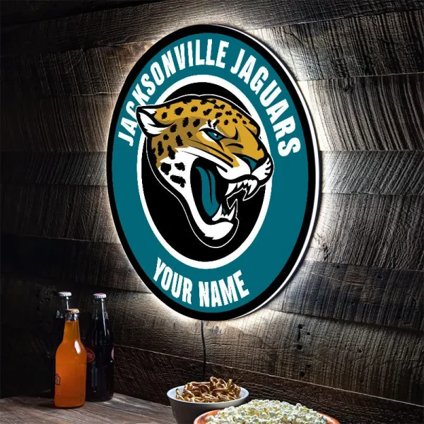 Jacksonville Jaguars Round Acrylic Wall Led Sign SPTRAWLS023
