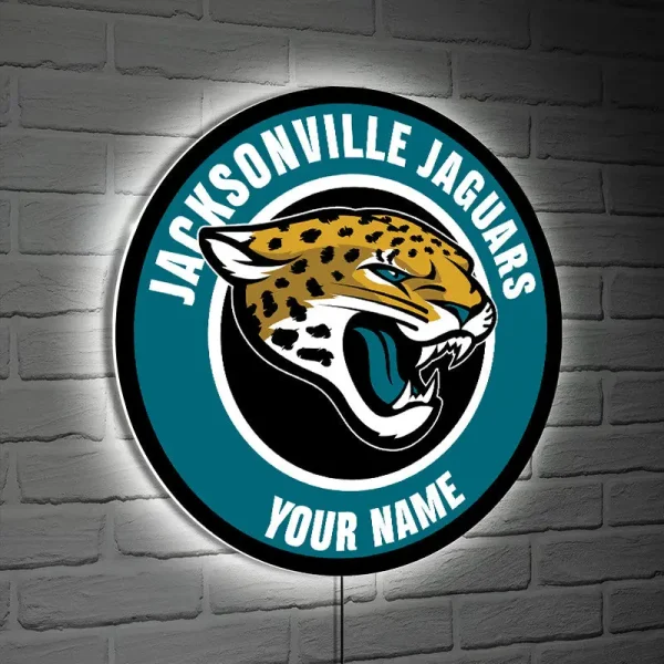 Jacksonville Jaguars Round Acrylic Wall Led Sign SPTRAWLS023 - Image 2