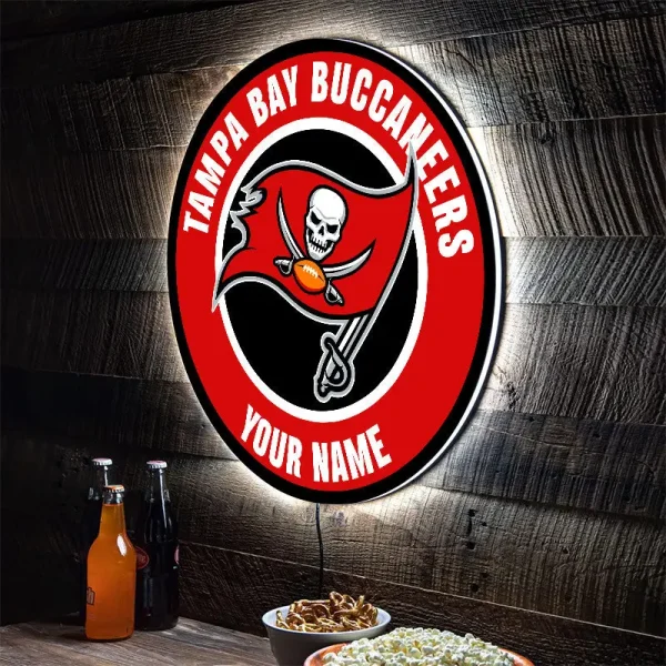 Tampa Bay Buccaneers Round Acrylic Wall Led Sign SPTRAWLS030