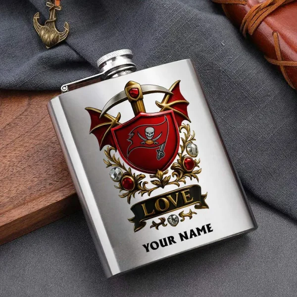Tampa Bay Buccaneers Hip Flask Bottle Special Gift For Fans SPTHIPFB004 - Image 2