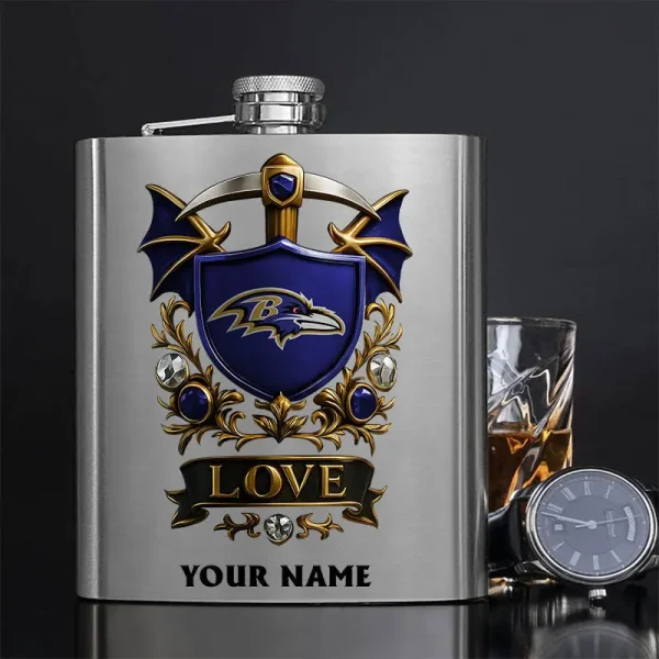 Baltimore Ravens Hip Flask Bottle Special Gift For Fans SPTHIPFB007