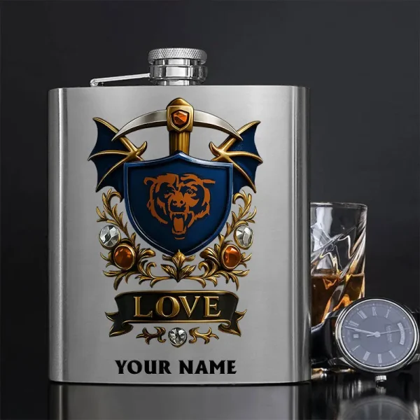 Chicago Bears Hip Flask Bottle Special Gift For Fans SPTHIPFB010