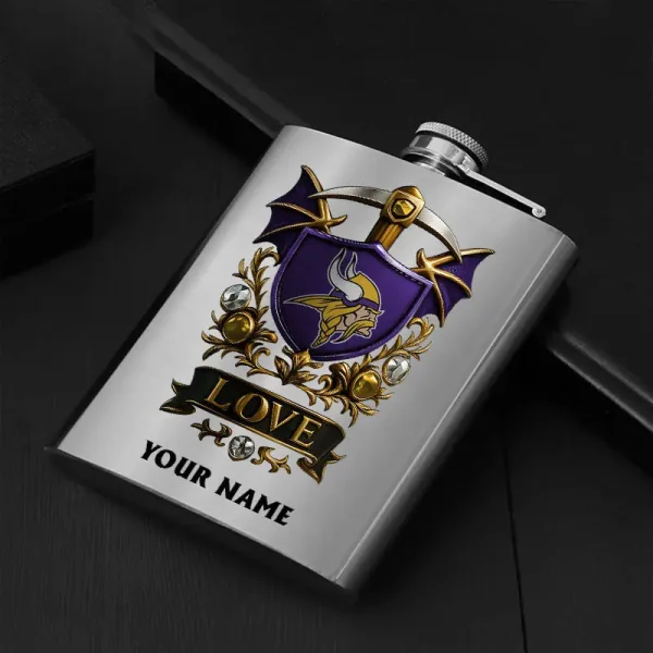 Minnesota Vikings Hip Flask Bottle Special Gift For Fans SPTHIPFB011 - Image 3