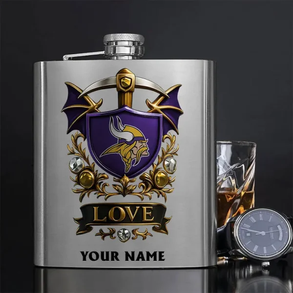 Minnesota Vikings Hip Flask Bottle Special Gift For Fans SPTHIPFB011
