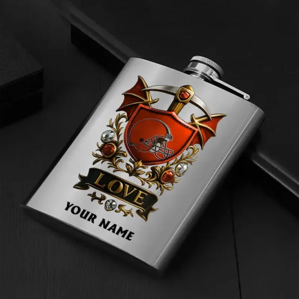 Cleveland Browns Hip Flask Bottle Special Gift For Fans SPTHIPFB013 - Image 3