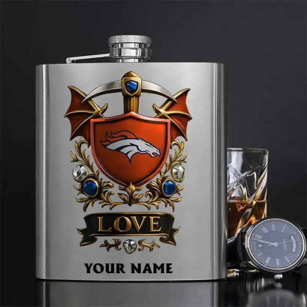 Denver Broncos Hip Flask Bottle Special Gift For Fans SPTHIPFB015