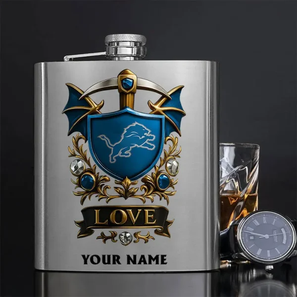 Detroit Lions Hip Flask Bottle Special Gift For Fans SPTHIPFB016