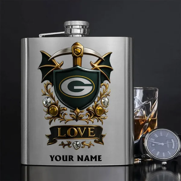 Green Bay Packers Hip Flask Bottle Special Gift For Fans SPTHIPFB017