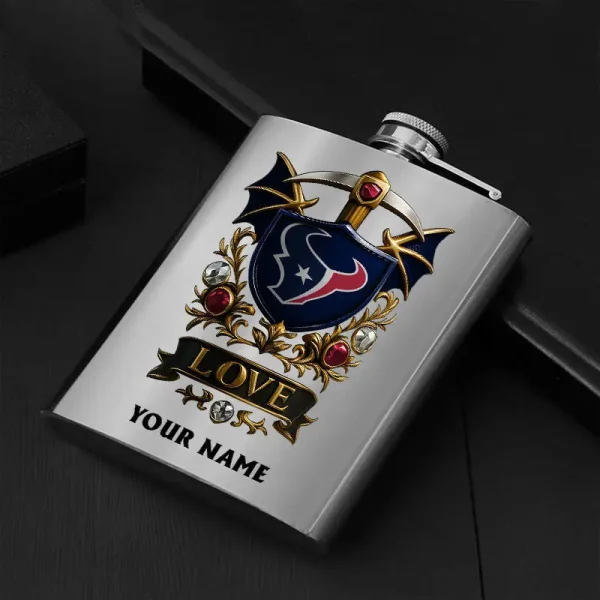 Houston Texans Hip Flask Bottle Special Gift For Fans SPTHIPFB018 - Image 2