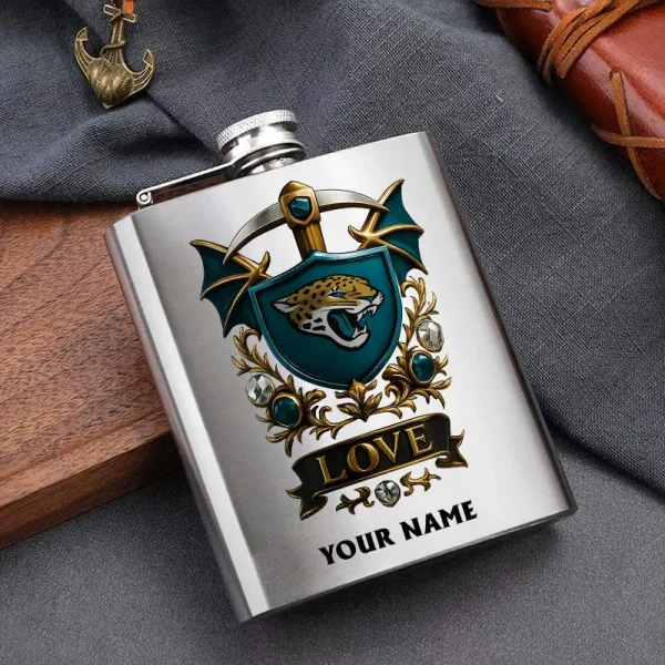 Jacksonville Jaguars Hip Flask Bottle Special Gift For Fans SPTHIPFB020 - Image 2