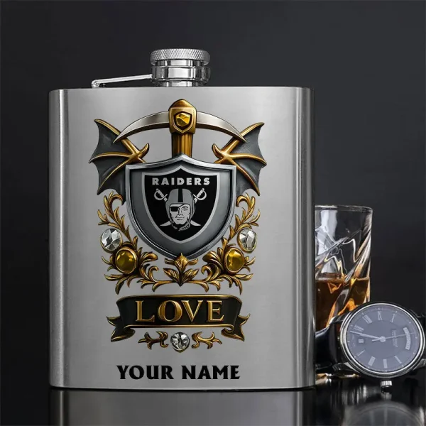 Las Vegas Raiders Hip Flask Bottle Special Gift For Fans SPTHIPFB021