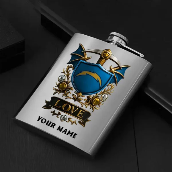 Los Angeles Chargers Hip Flask Bottle Special Gift For Fans SPTHIPFB022 - Image 3