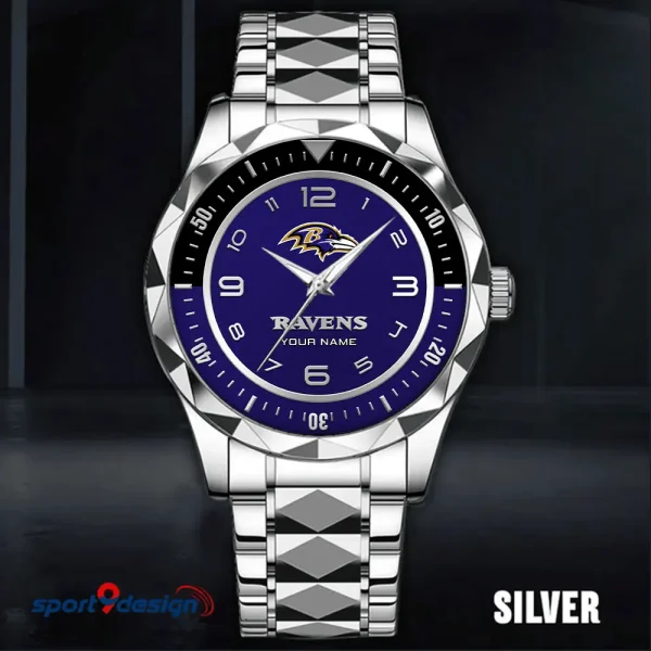 Baltimore Ravens Business Watch For Men Automatic Mechanical Stainless Steel Band 2025 SPTDMW773 - Image 2