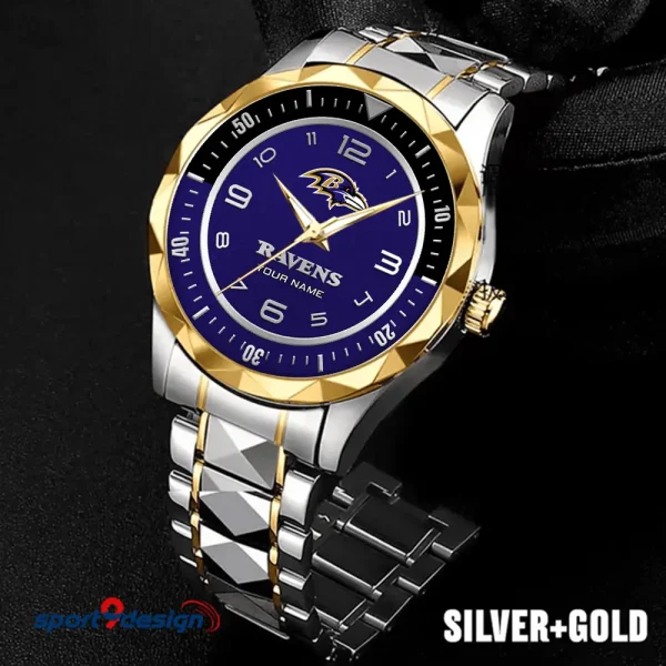 Baltimore Ravens Business Watch For Men Automatic Mechanical Stainless Steel Band 2025 SPTDMW773