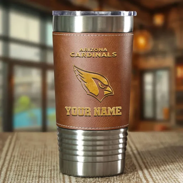 Arizona Cardinals Leather Tumbler Sport Gift For Fans SPTLEATHERTUM001 - Image 4