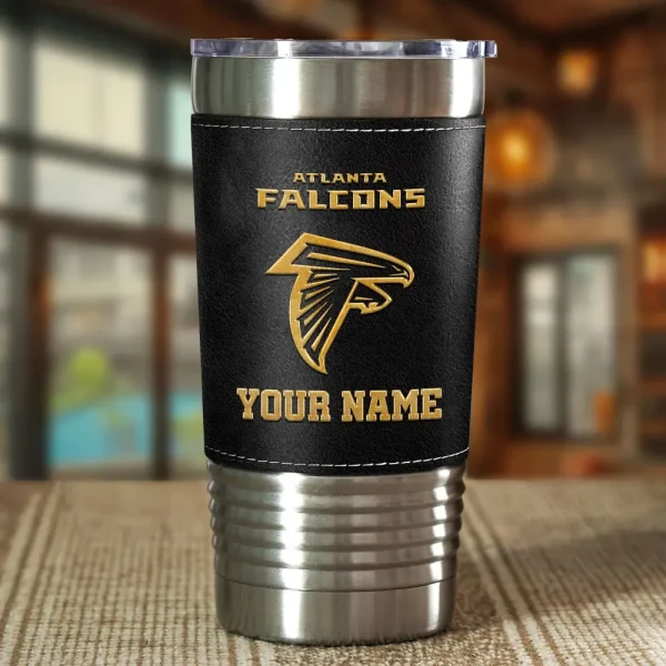 Atlanta Falcons Leather Tumbler Sport Gift For Fans SPTLEATHERTUM002 - Image 3