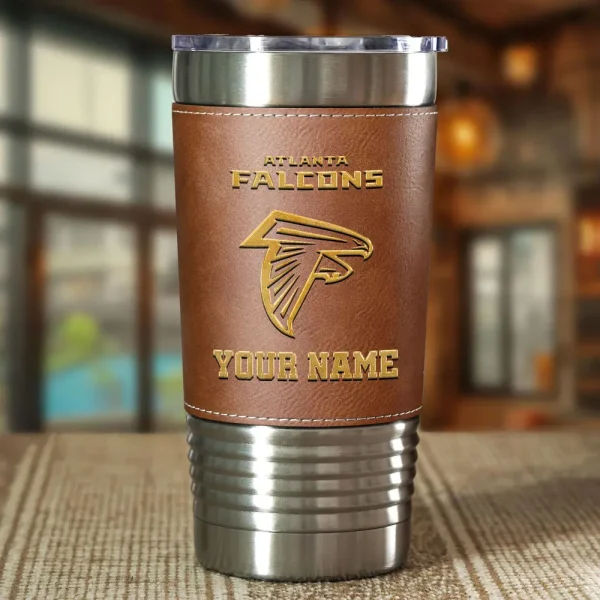 Atlanta Falcons Leather Tumbler Sport Gift For Fans SPTLEATHERTUM002 - Image 5