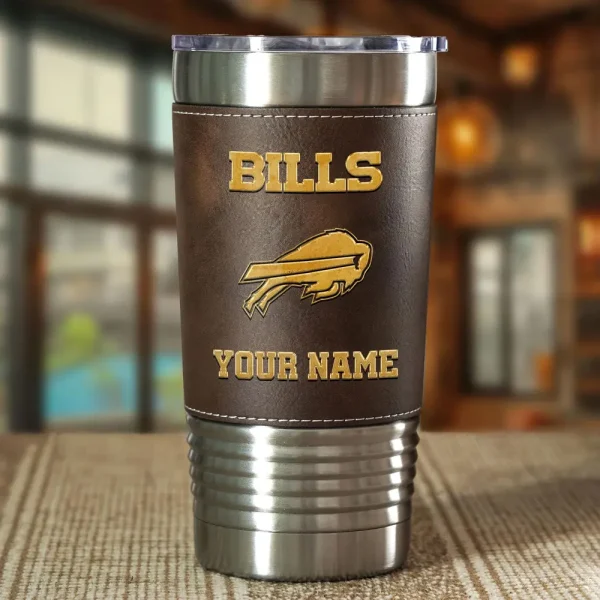 Buffalo Bills Leather Tumbler Sport Gift For Fans SPTLEATHERTUM004 - Image 2