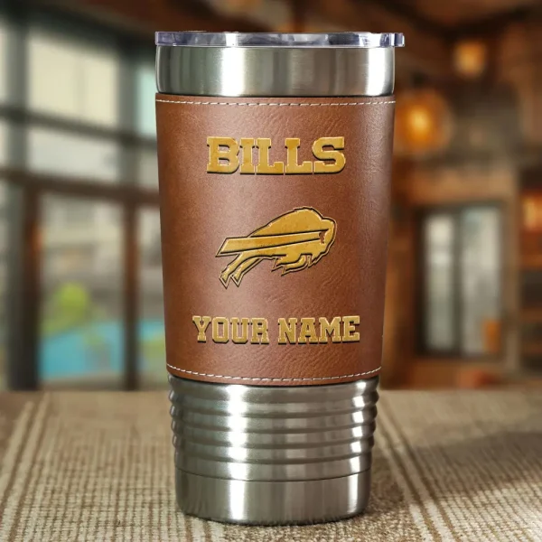 Buffalo Bills Leather Tumbler Sport Gift For Fans SPTLEATHERTUM004 - Image 3