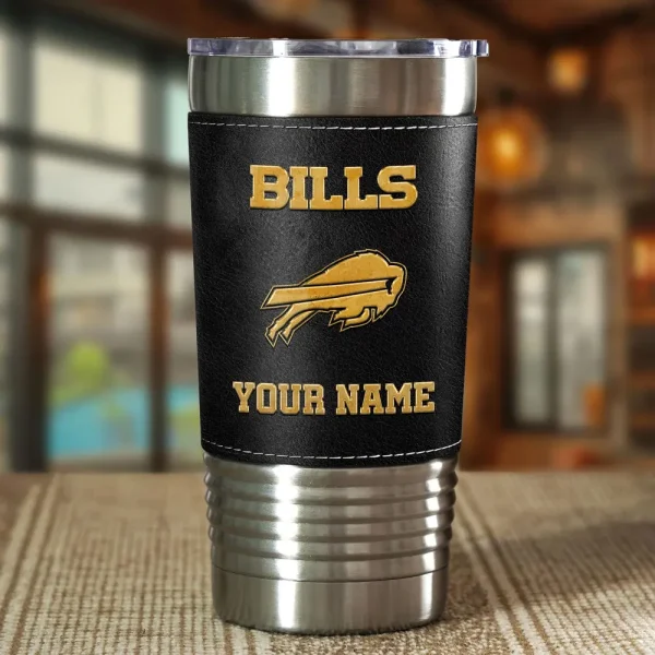 Buffalo Bills Leather Tumbler Sport Gift For Fans SPTLEATHERTUM004 - Image 4