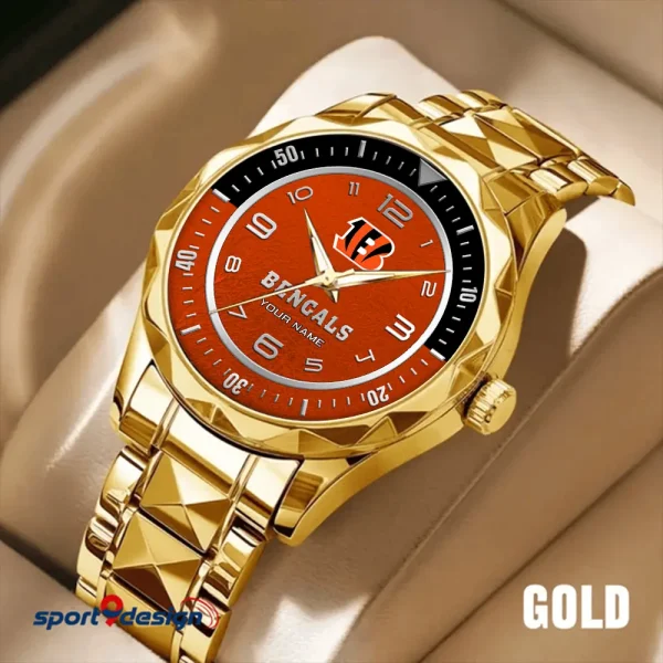 Cincinnati Bengals Business Watch For Men Automatic Mechanical Stainless Steel Band 2025 SPTDMW777 - Image 5