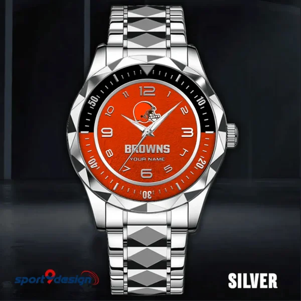 Cleveland Browns Business Watch For Men Automatic Mechanical Stainless Steel Band 2025 SPTDMW778 - Image 2