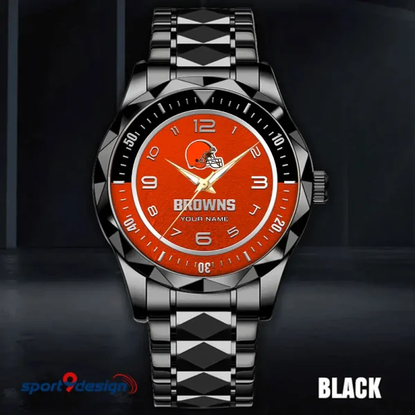 Cleveland Browns Business Watch For Men Automatic Mechanical Stainless Steel Band 2025 SPTDMW778 - Image 3