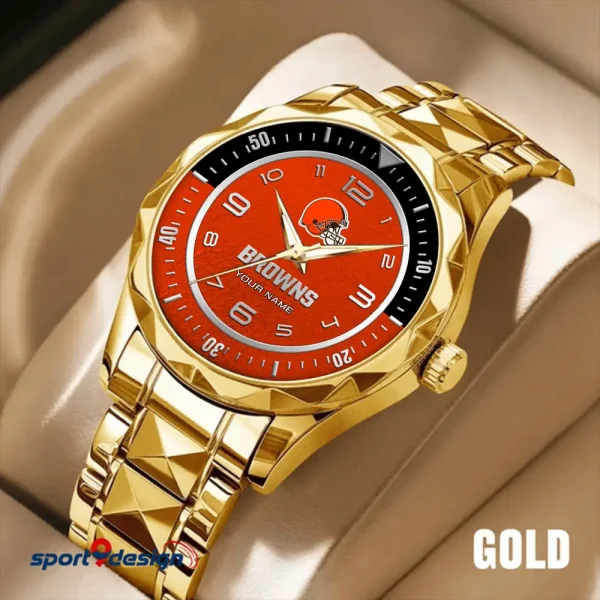 Cleveland Browns Business Watch For Men Automatic Mechanical Stainless Steel Band 2025 SPTDMW778 - Image 4