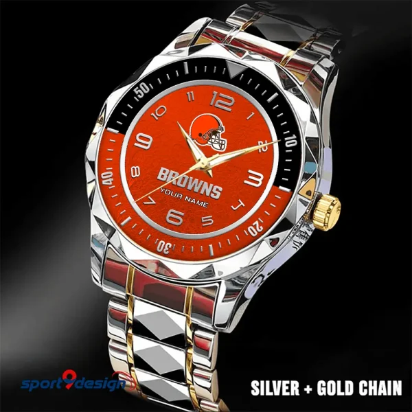Cleveland Browns Business Watch For Men Automatic Mechanical Stainless Steel Band 2025 SPTDMW778 - Image 5