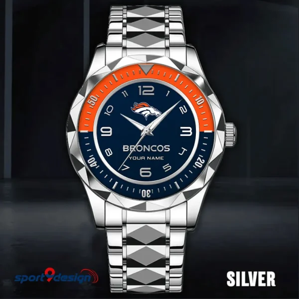 Denver Broncos Business Watch For Men Automatic Mechanical Stainless Steel Band 2025 SPTDMW780 - Image 2