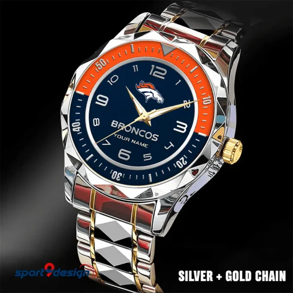 Denver Broncos Business Watch For Men Automatic Mechanical Stainless Steel Band 2025 SPTDMW780 - Image 5