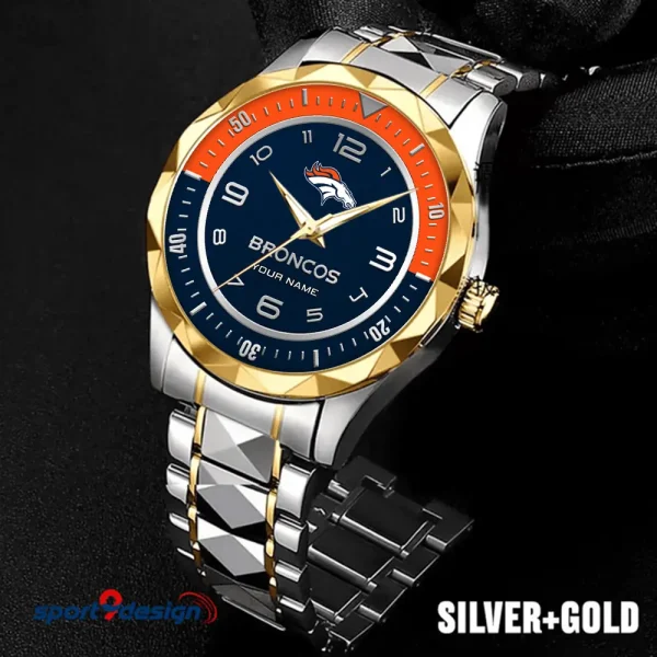 Denver Broncos Business Watch For Men Automatic Mechanical Stainless Steel Band 2025 SPTDMW780