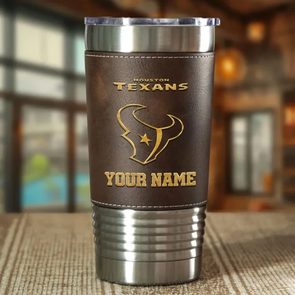 Houston Texans Leather Tumbler Sport Gift For Fans SPTLEATHERTUM013 - Image 3