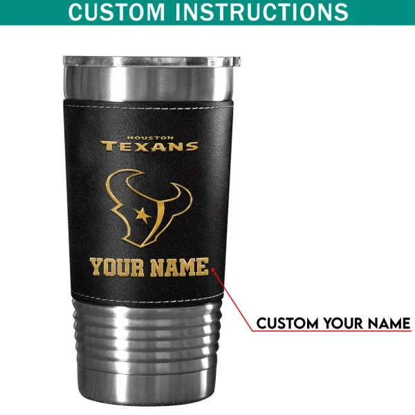 Houston Texans Leather Tumbler Sport Gift For Fans SPTLEATHERTUM013 - Image 7