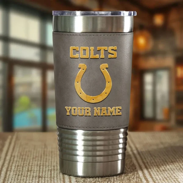 Indianapolis Colts Leather Tumbler Sport Gift For Fans SPTLEATHERTUM014 - Image 5