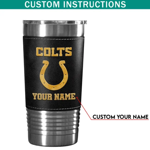 Indianapolis Colts Leather Tumbler Sport Gift For Fans SPTLEATHERTUM014 - Image 7
