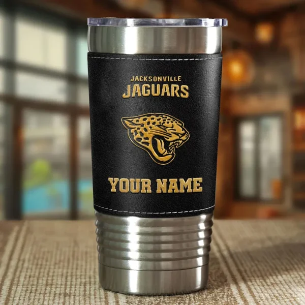 Jacksonville Jaguars Leather Tumbler Sport Gift For Fans SPTLEATHERTUM015 - Image 2