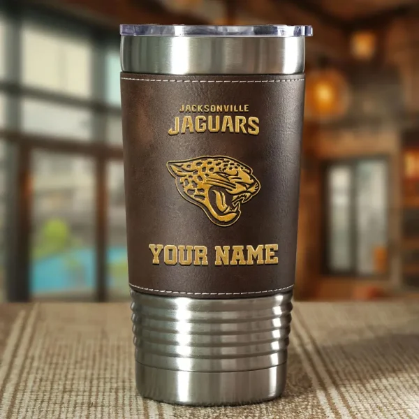 Jacksonville Jaguars Leather Tumbler Sport Gift For Fans SPTLEATHERTUM015 - Image 3