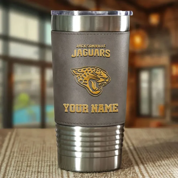 Jacksonville Jaguars Leather Tumbler Sport Gift For Fans SPTLEATHERTUM015 - Image 5