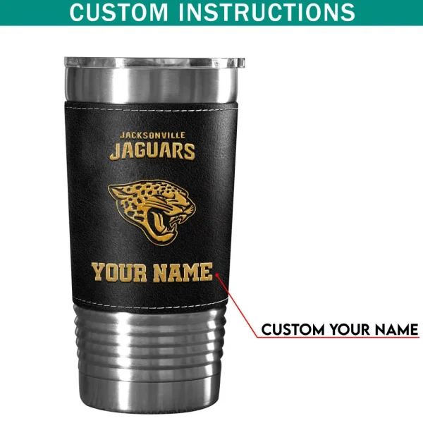 Jacksonville Jaguars Leather Tumbler Sport Gift For Fans SPTLEATHERTUM015 - Image 7