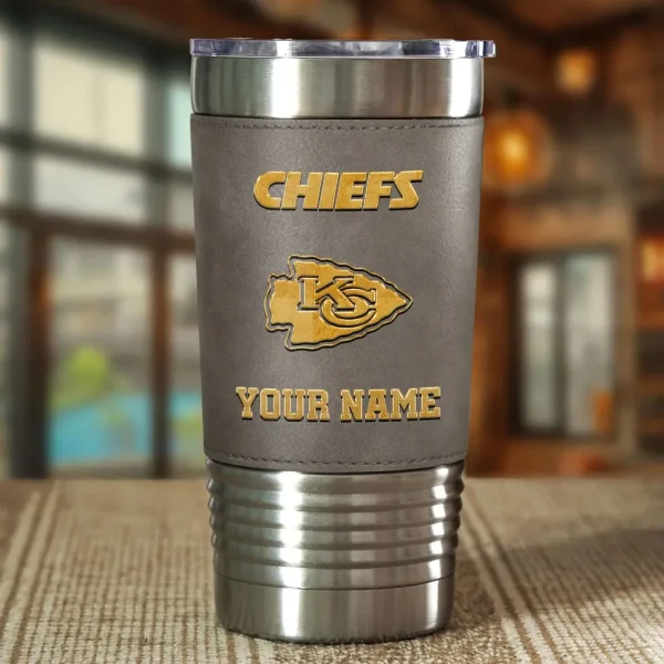 Kansas City Chiefs Leather Tumbler Sport Gift For Fans SPTLEATHERTUM016 - Image 5