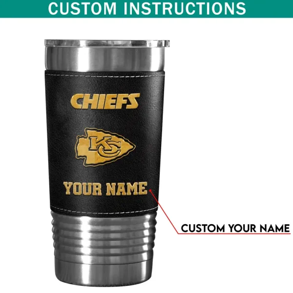 Kansas City Chiefs Leather Tumbler Sport Gift For Fans SPTLEATHERTUM016 - Image 7