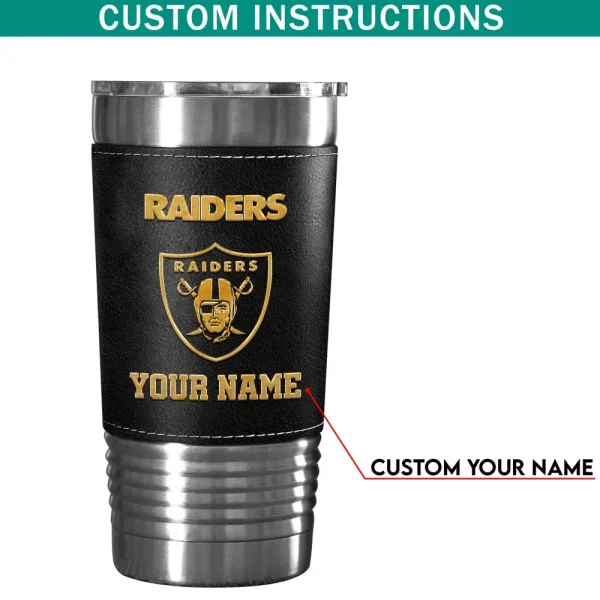 Las Vegas Raiders Leather Tumbler Sport Gift For Fans SPTLEATHERTUM017 - Image 7