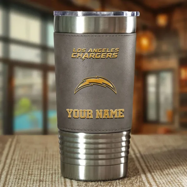Los Angeles Chargers Leather Tumbler Sport Gift For Fans SPTLEATHERTUM018 - Image 5