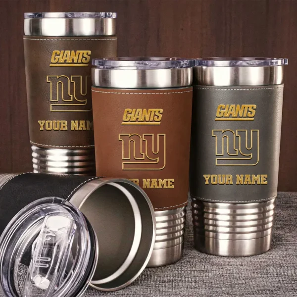 New York Giants Leather Tumbler Sport Gift For Fans SPTLEATHERTUM024