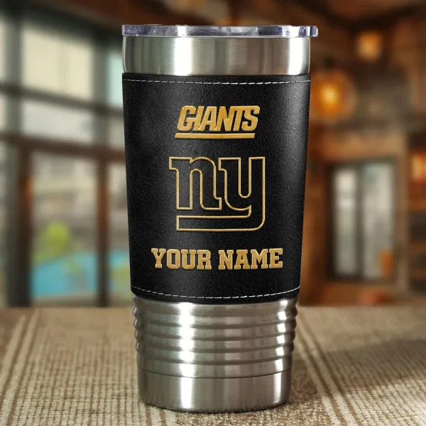 New York Giants Leather Tumbler Sport Gift For Fans SPTLEATHERTUM024 - Image 2