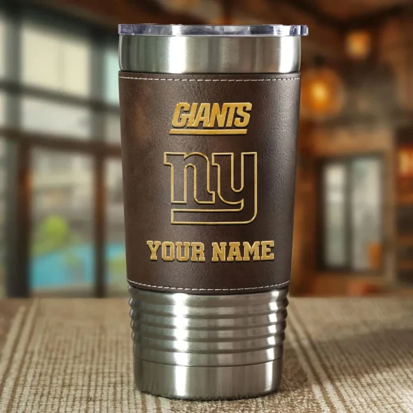 New York Giants Leather Tumbler Sport Gift For Fans SPTLEATHERTUM024 - Image 3